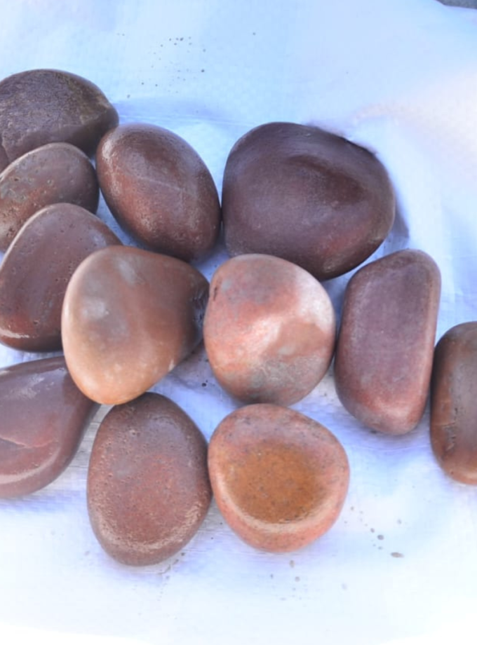 Natural Red Pebbles